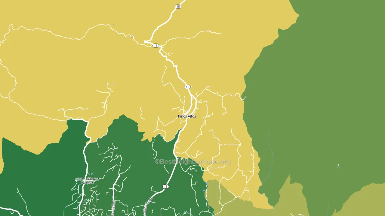 Pinos Altos, NM block-group voter-turnout map