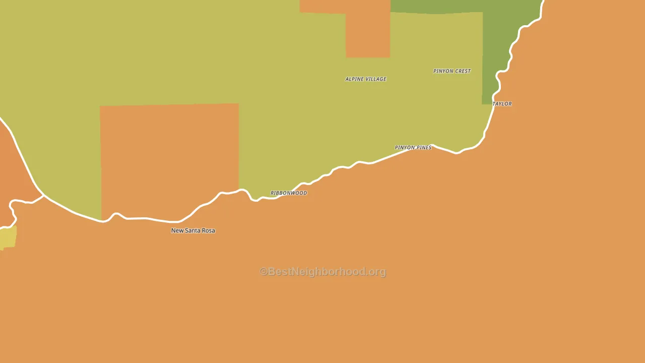 Pinyon Pines, CA block-group voter-turnout map