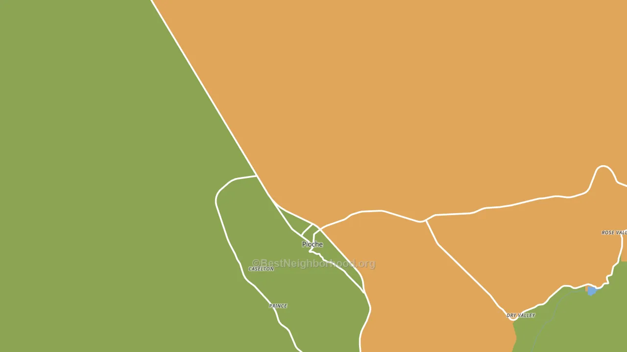 Pioche, NV block-group voter-turnout map