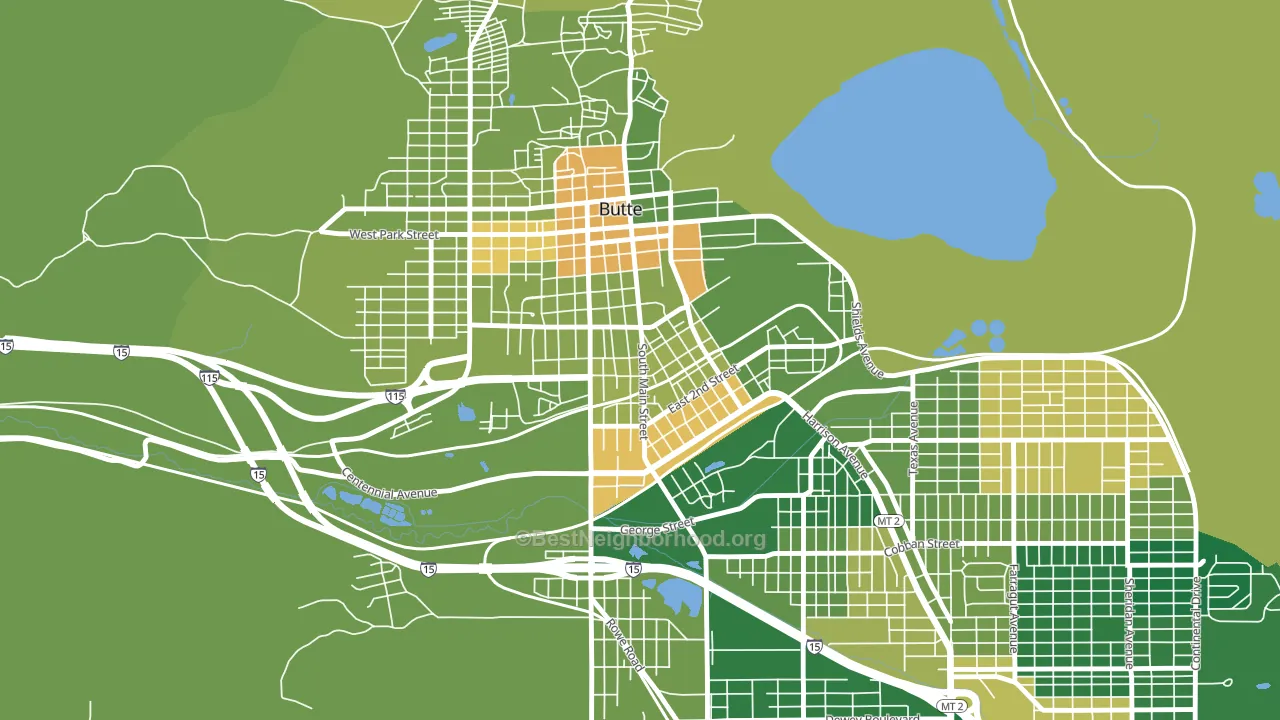 Pioneer, Butte, MT block-group voter-turnout map