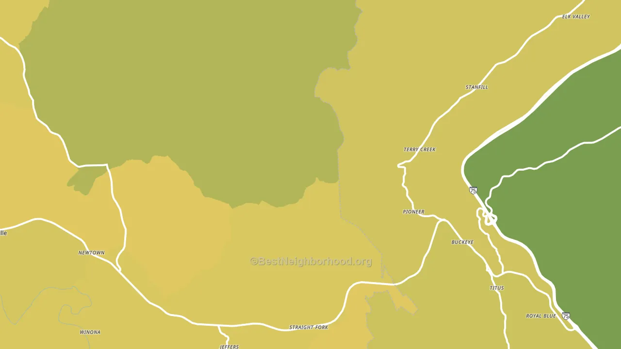 Pioneer, TN block-group voter-turnout map