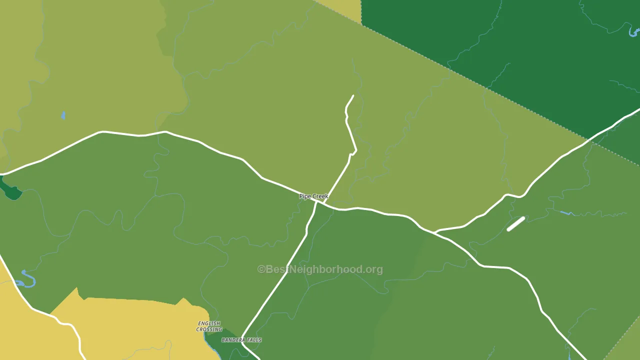 Pipe Creek, TX block-group voter-turnout map