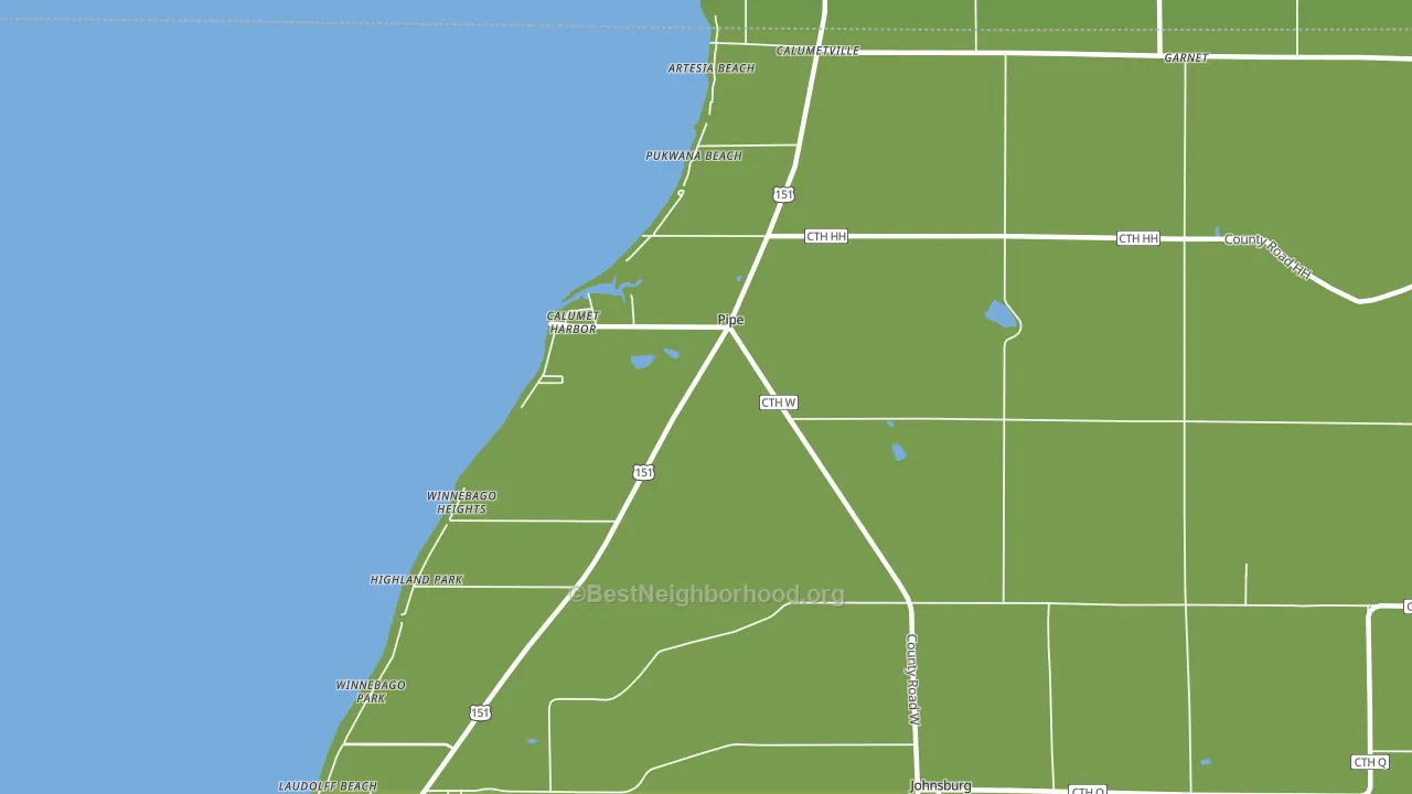 Pipe, WI block-group voter-turnout map