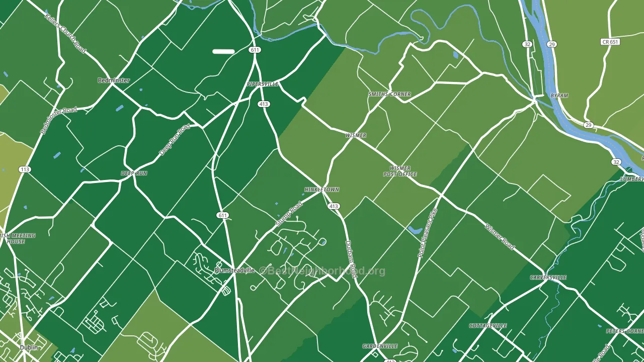 Pipersville, PA block-group voter-turnout map