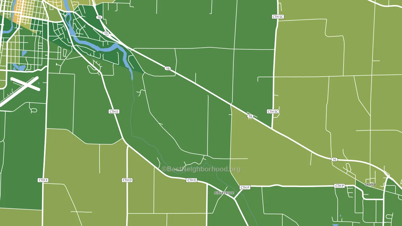 Pipersville, WI block-group voter-turnout map