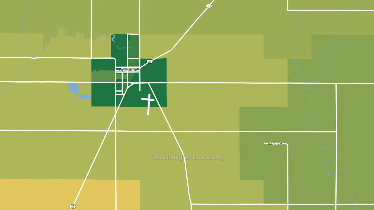 Pipestone County, MN block-group voter-turnout map