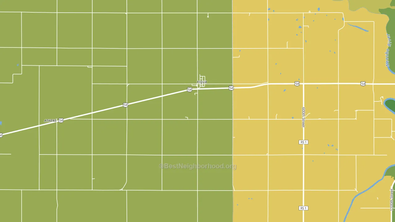 Piqua, KS block-group voter-turnout map