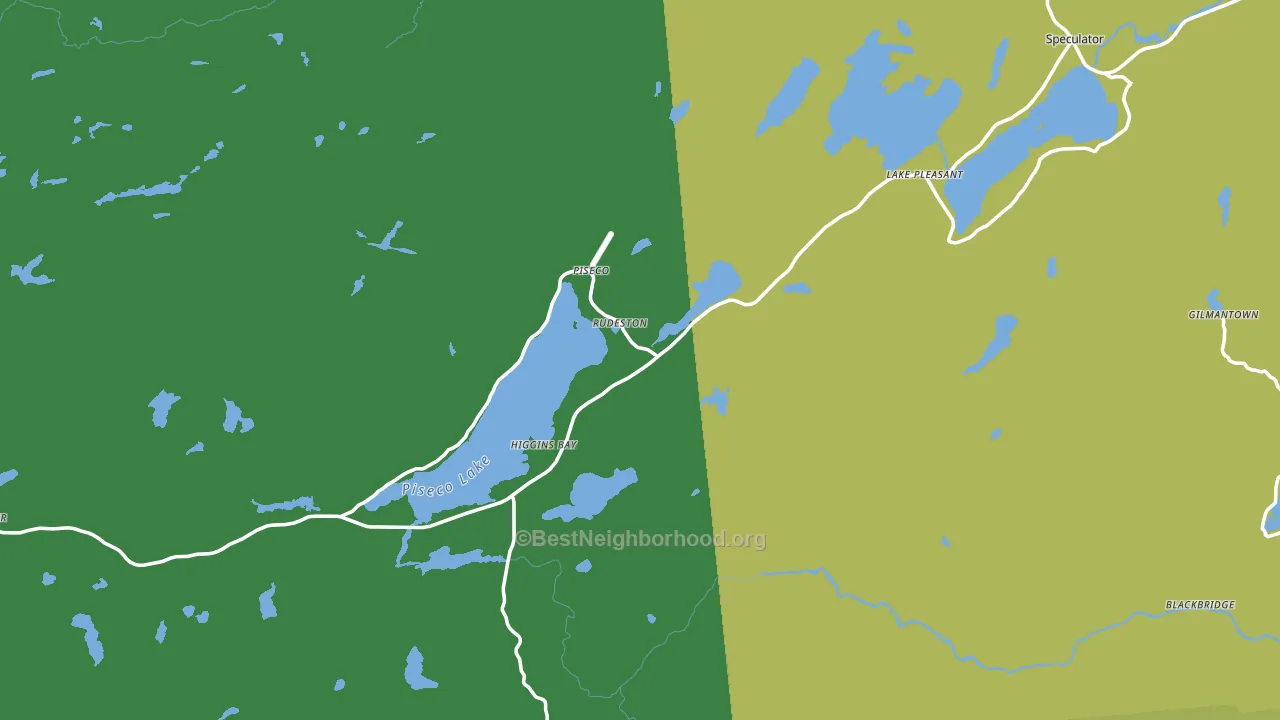 Piseco, NY block-group voter-turnout map