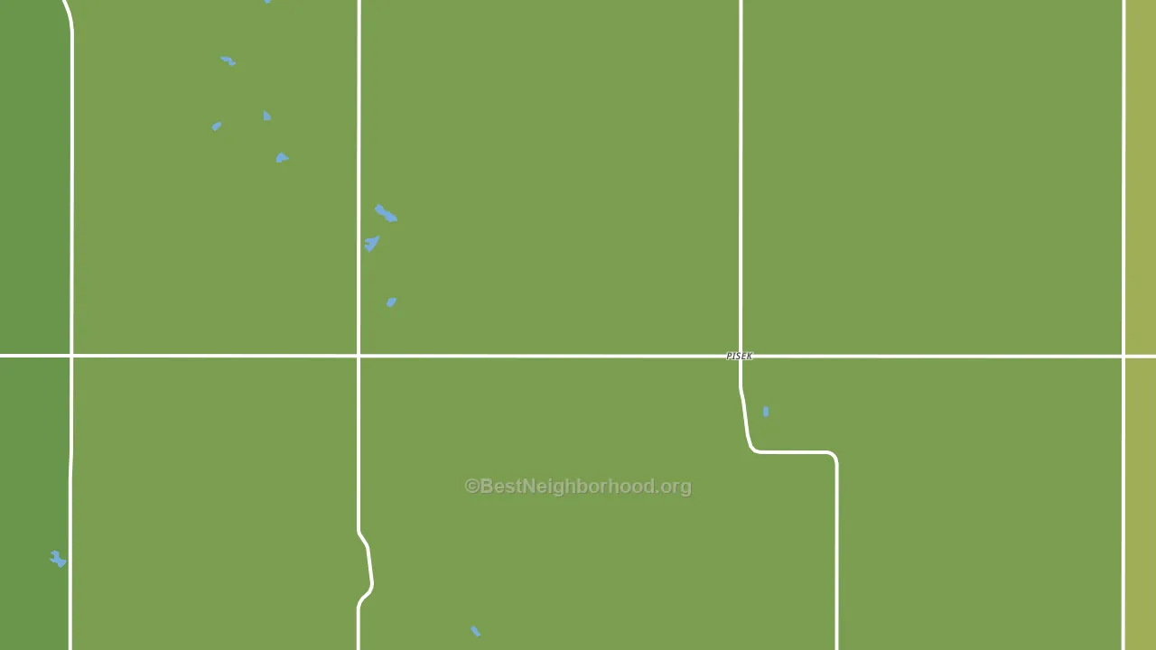 Pisek, ND block-group voter-turnout map