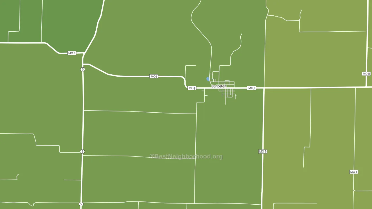 Pisgah, MO block-group voter-turnout map