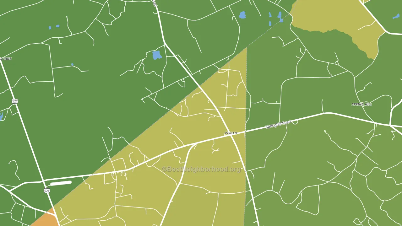 Pisgah, SC block-group voter-turnout map