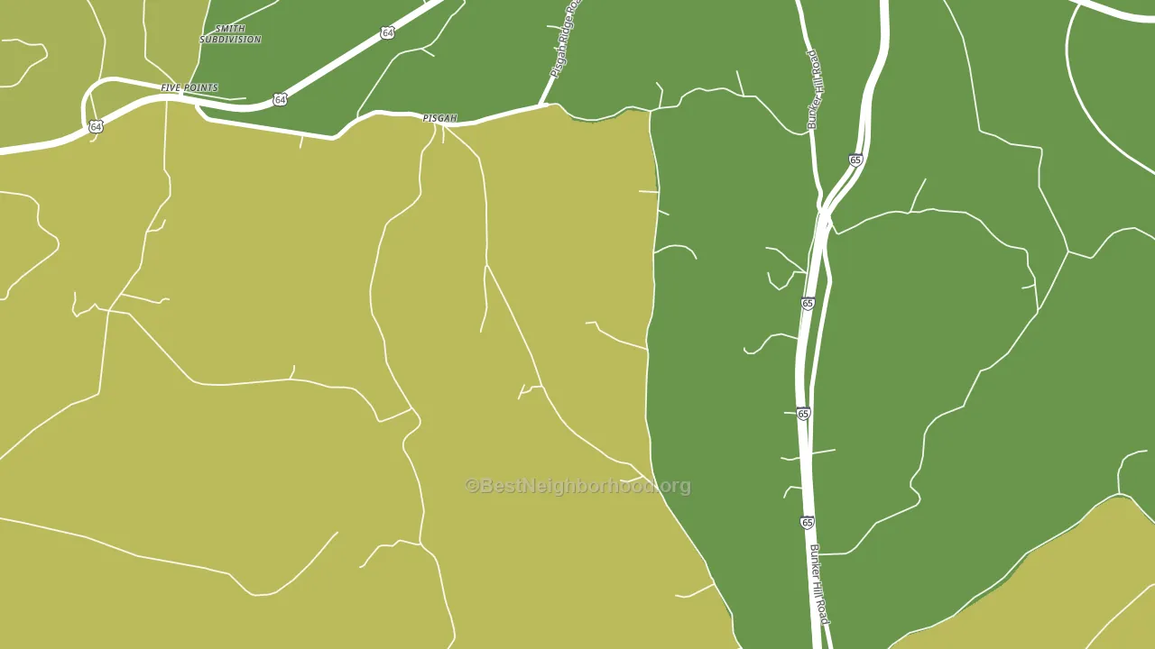Pisgah, TN block-group voter-turnout map