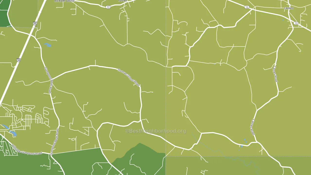 Pistol Ridge, MS block-group voter-turnout map