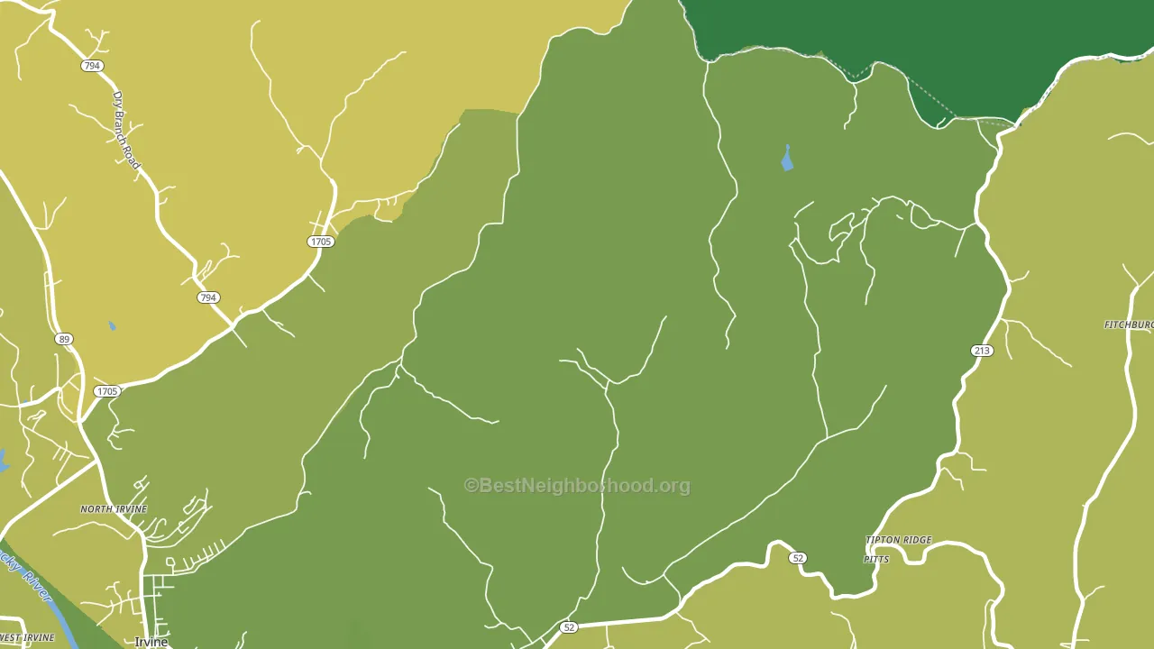 Pitts, KY block-group voter-turnout map