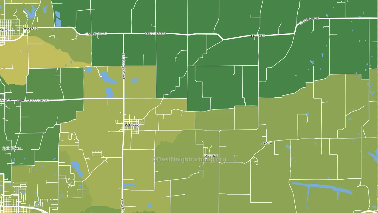 Pittsburg, IL block-group voter-turnout map