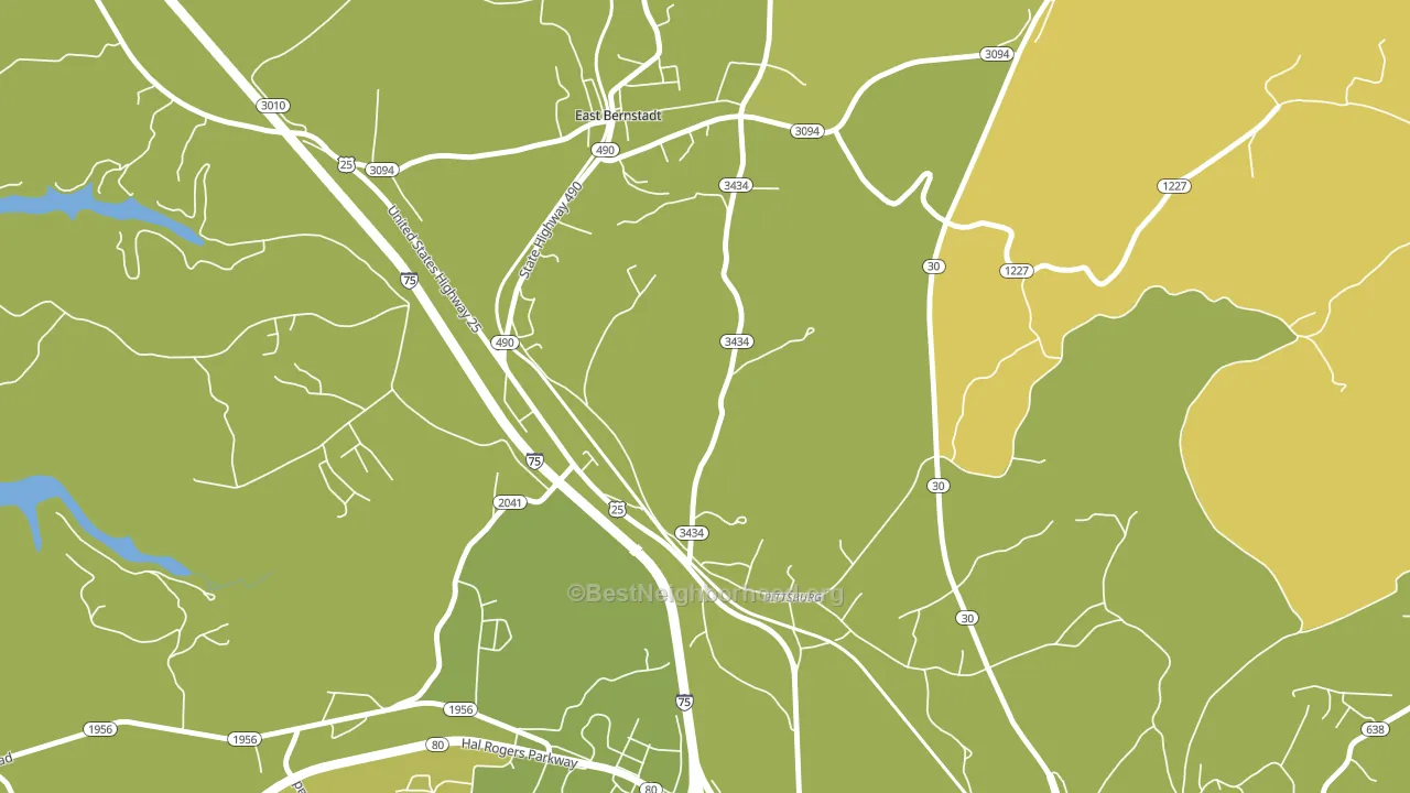 Pittsburg, KY block-group voter-turnout map