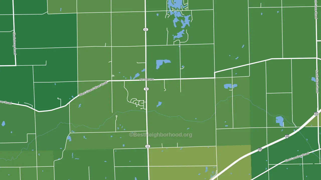 Pittsburg, MI block-group voter-turnout map