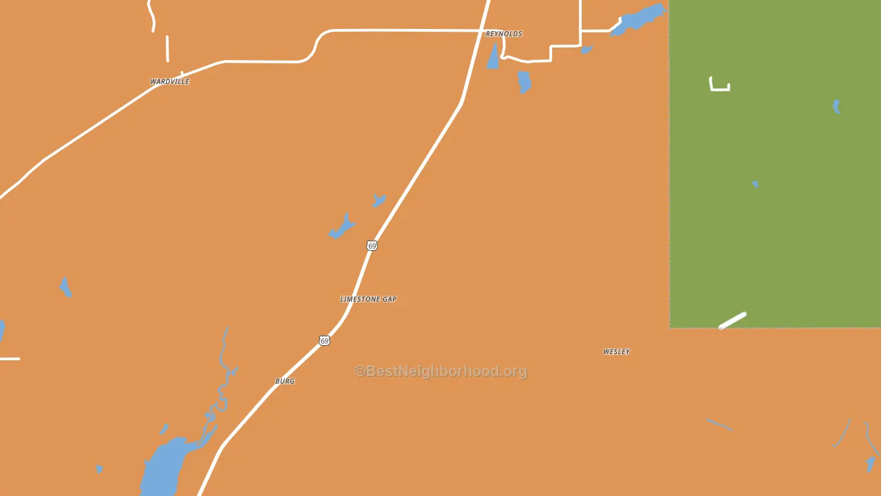 Pittsburg, OK block-group voter-turnout map
