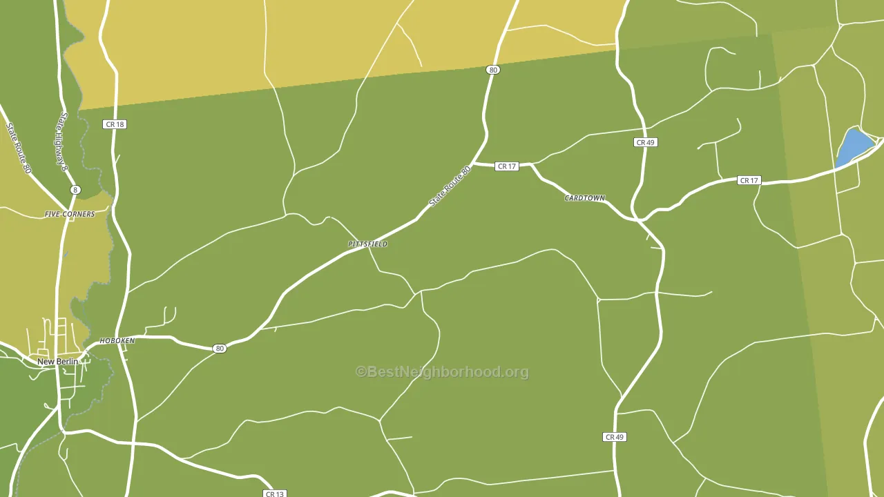 Pittsfield, NY block-group voter-turnout map