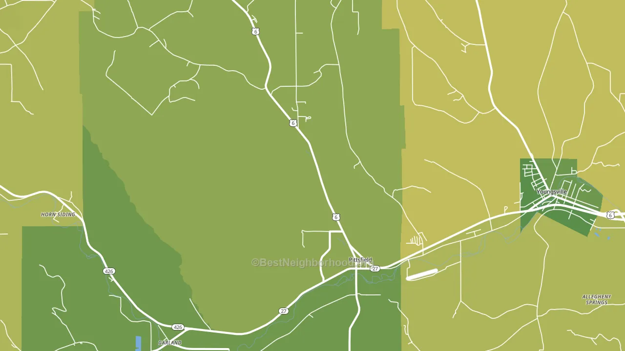 Pittsfield, PA block-group voter-turnout map