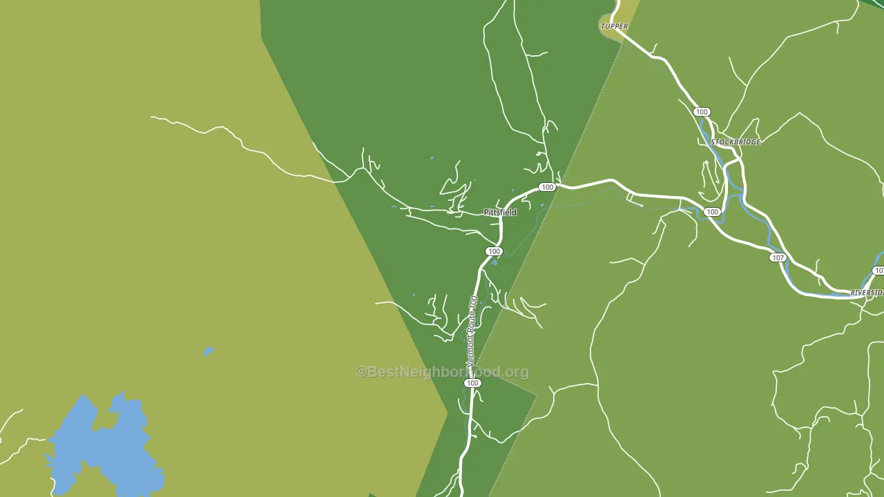 Pittsfield, VT block-group voter-turnout map