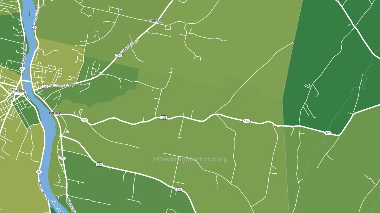 Pittston, ME block-group voter-turnout map