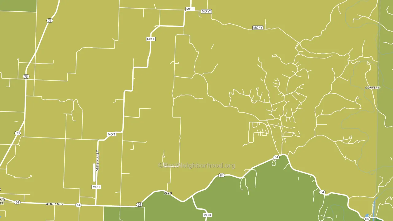 Plad, MO block-group voter-turnout map