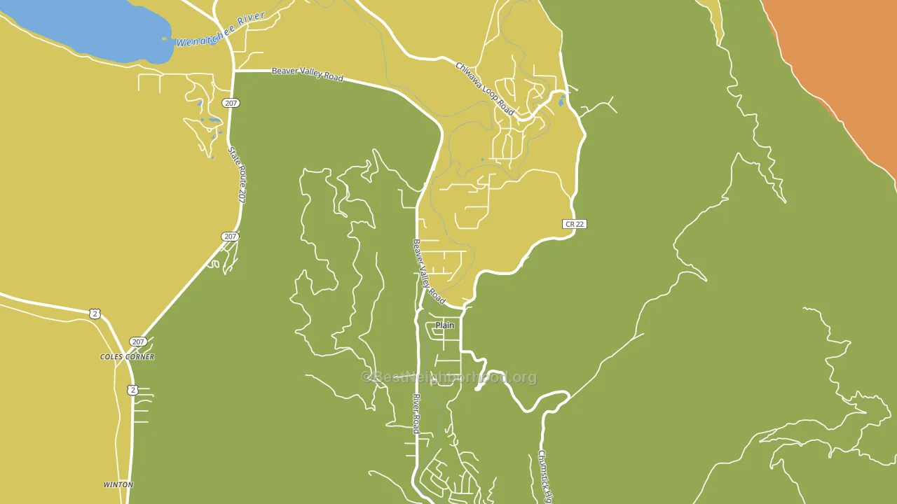 Plain, WA block-group voter-turnout map