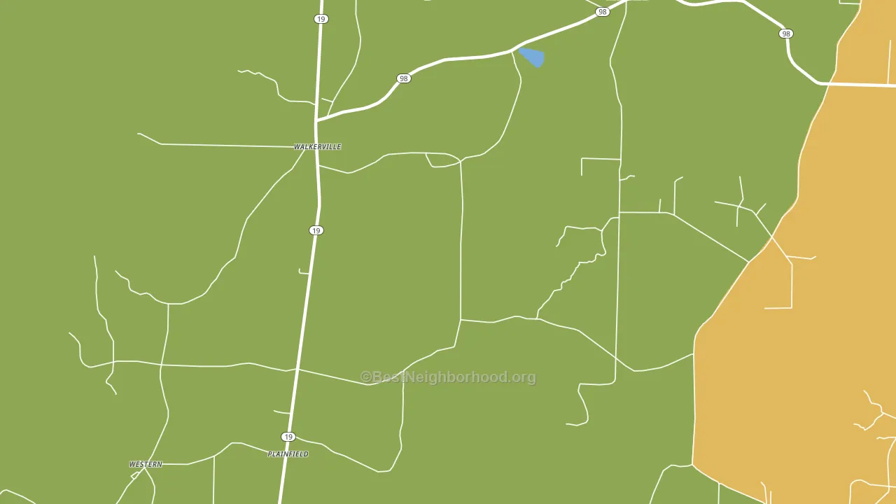 Plainfield, AR block-group voter-turnout map