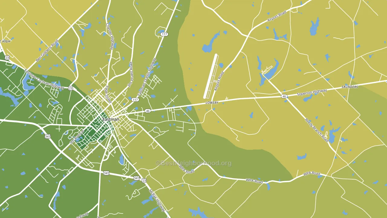 Plainfield, GA block-group voter-turnout map