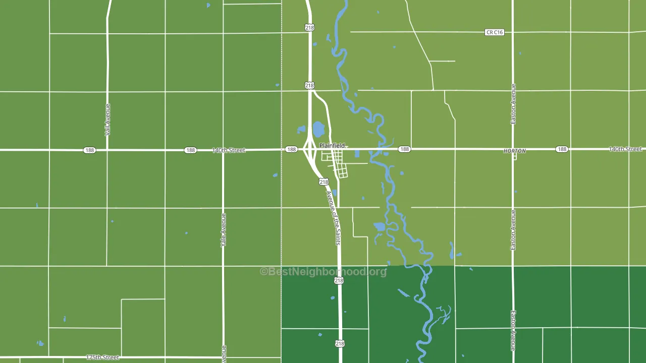 Plainfield, IA block-group voter-turnout map