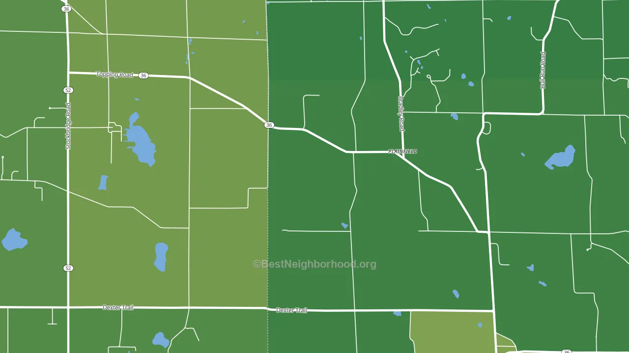 Plainfield, MI block-group voter-turnout map