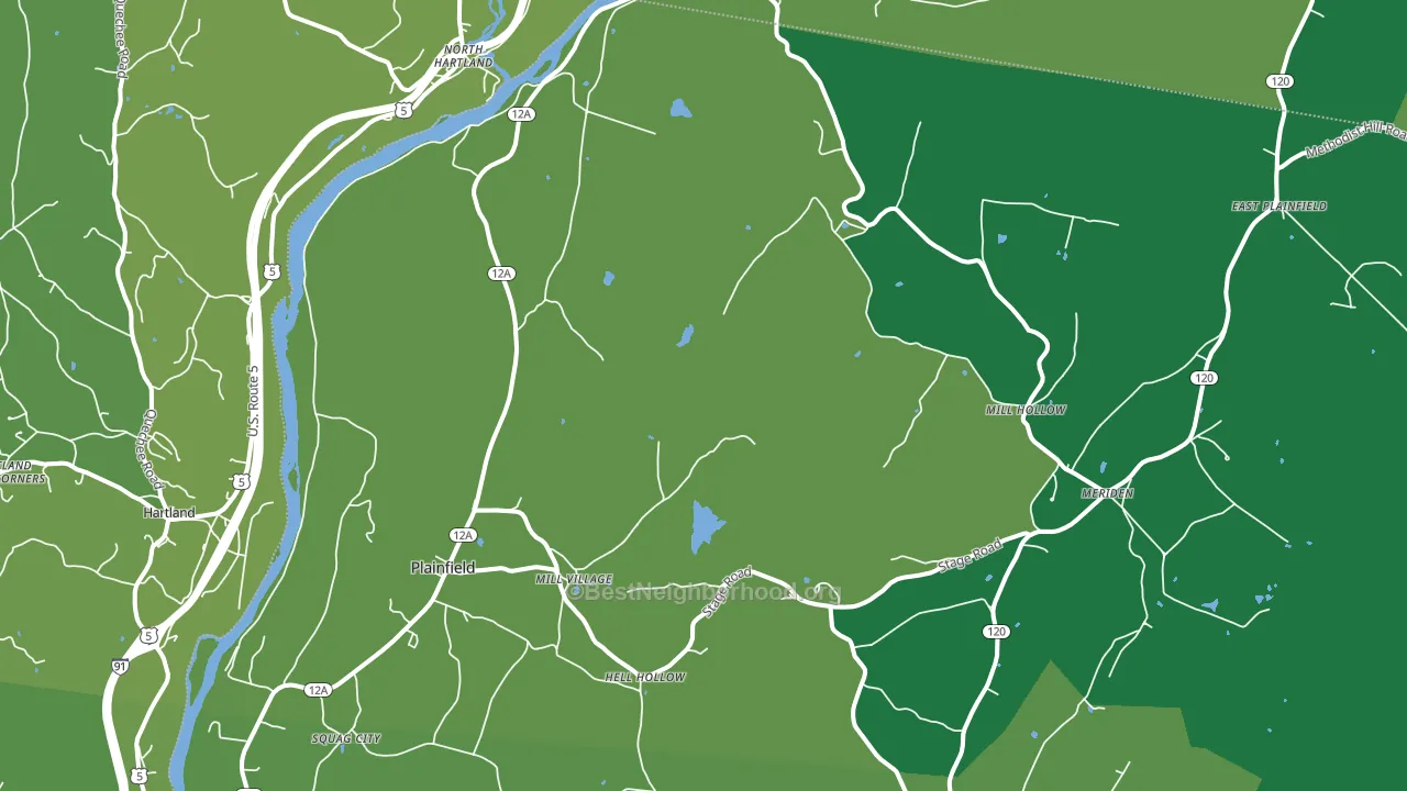 Plainfield, NH block-group voter-turnout map