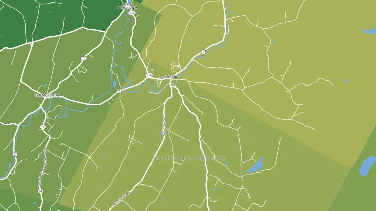 Plainfield, VT block-group voter-turnout map