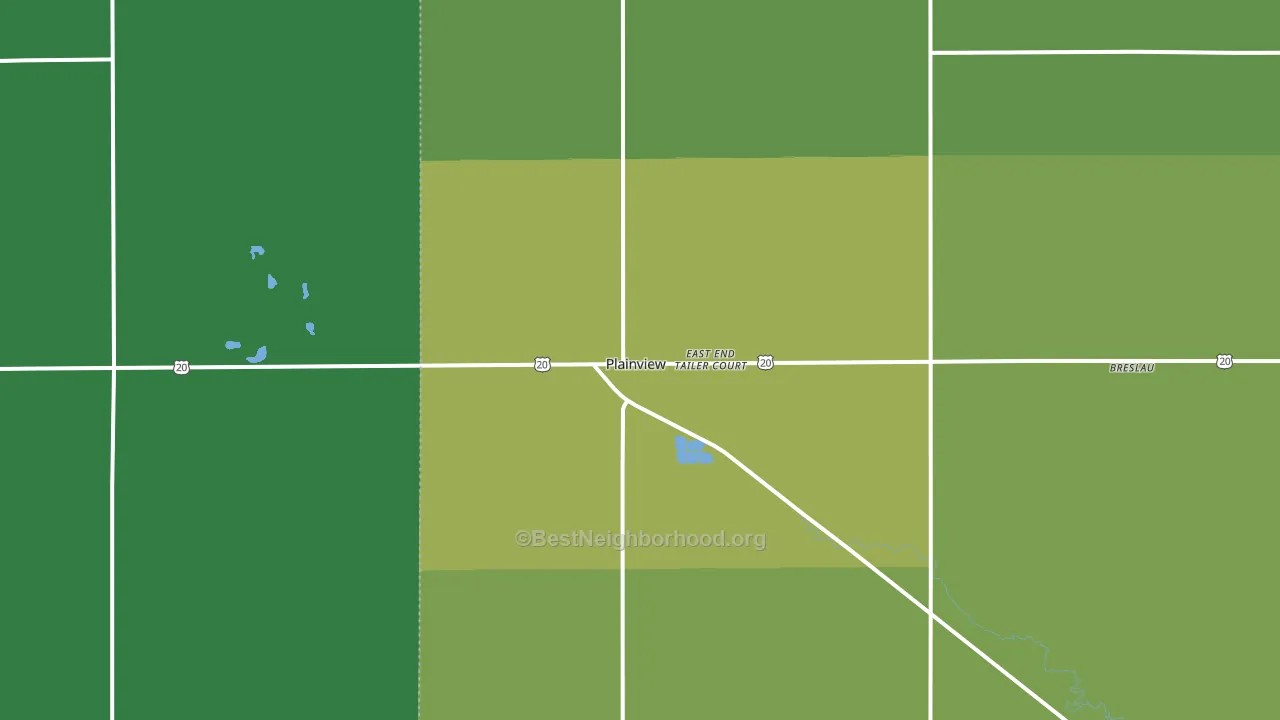 Plainview, NE block-group voter-turnout map