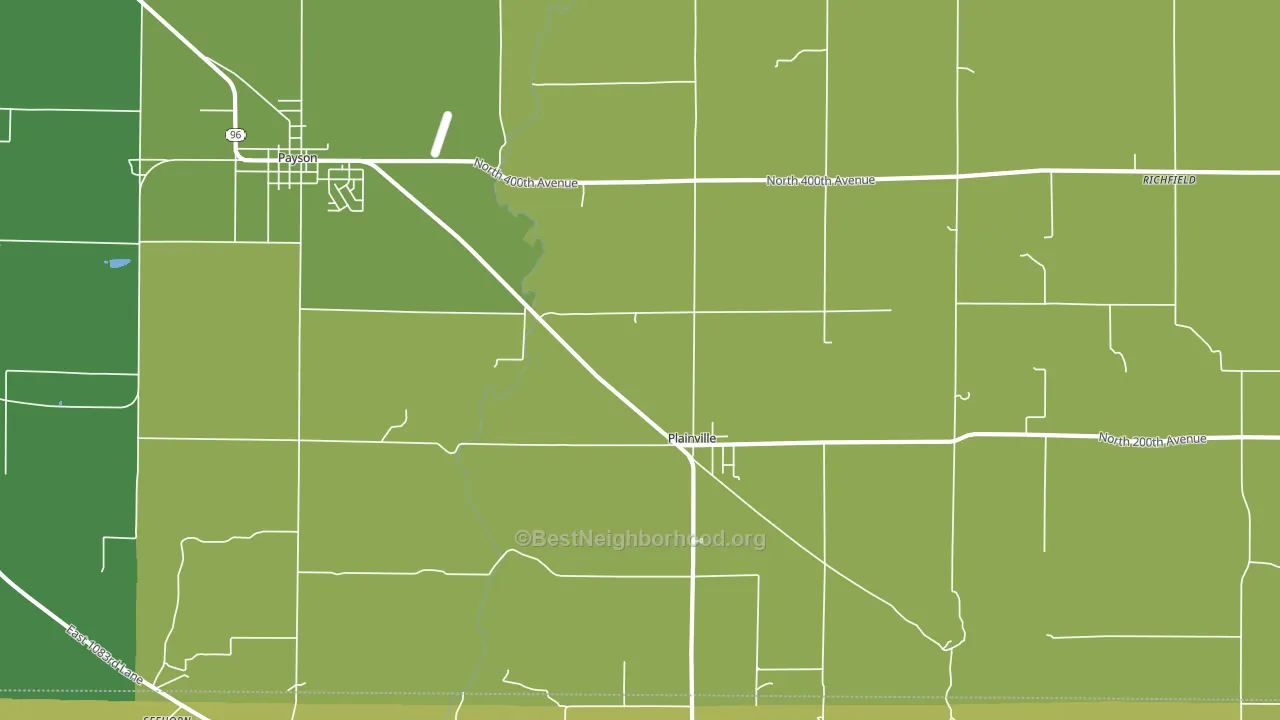 Plainville, IL block-group voter-turnout map