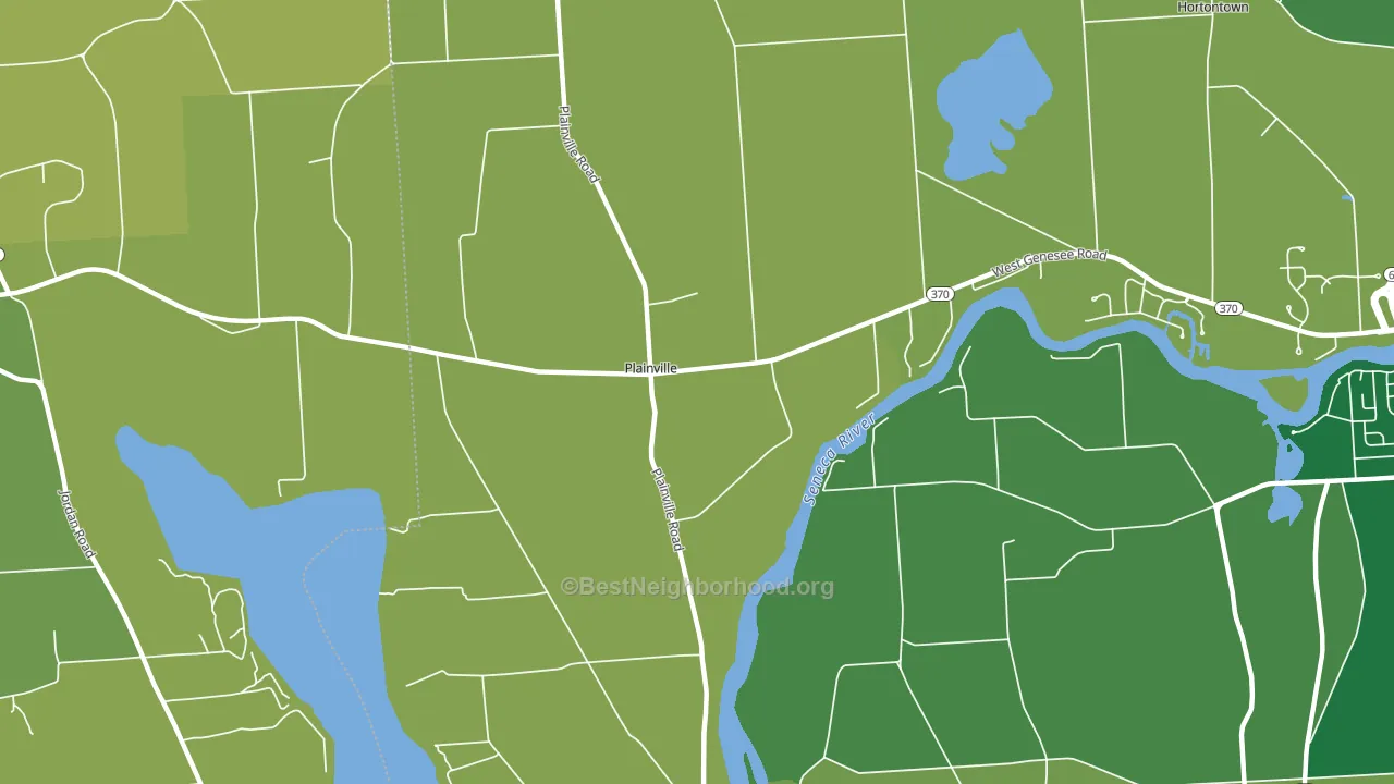 Plainville, NY block-group voter-turnout map