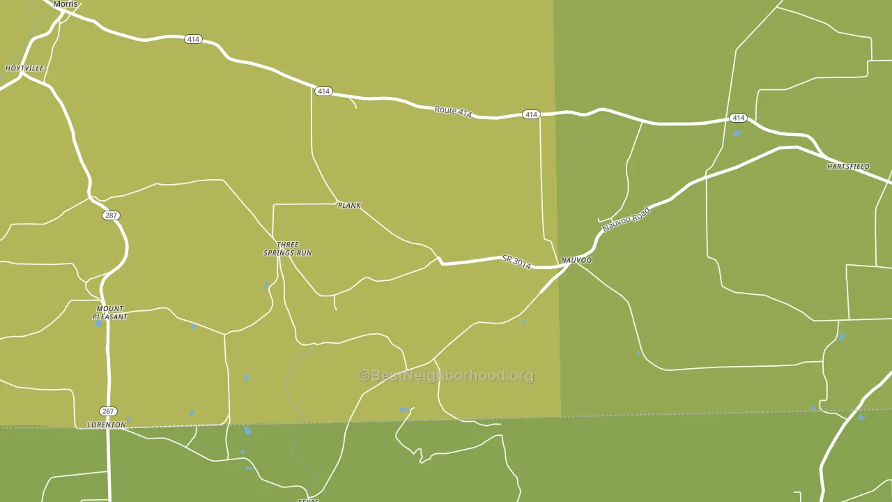 Plank, PA block-group voter-turnout map