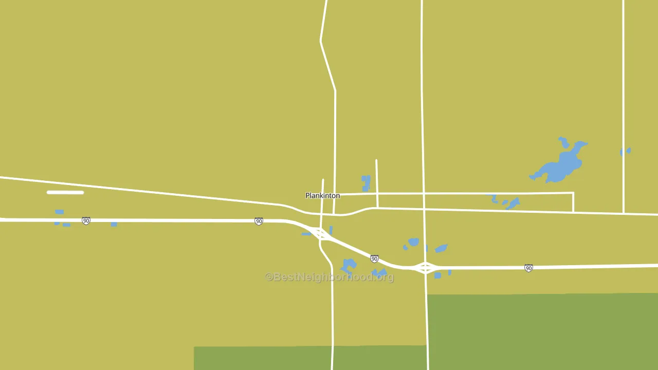 Plankinton, SD block-group voter-turnout map