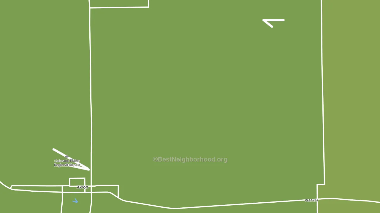 Platner, CO block-group voter-turnout map
