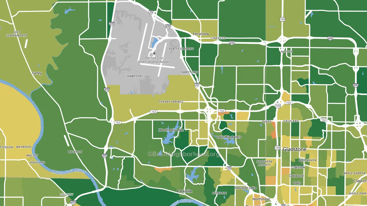 Platte County, MO block-group voter-turnout map