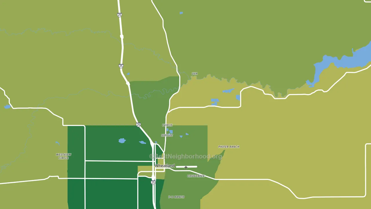 Platte County, WY block-group voter-turnout map