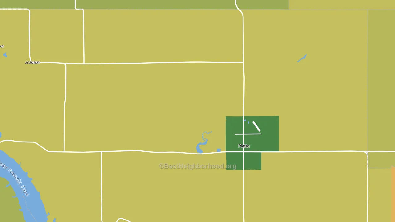Platte, SD block-group voter-turnout map