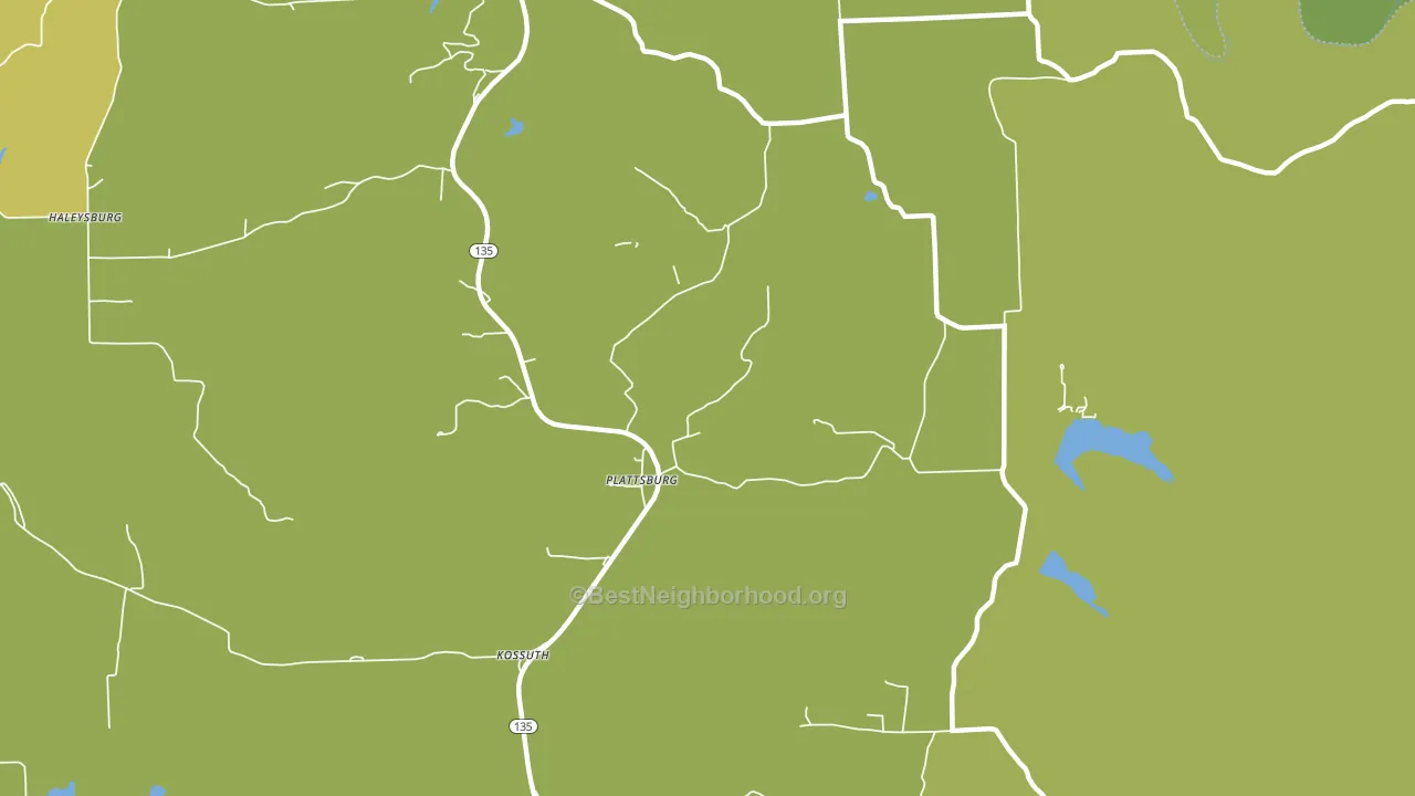 Plattsburg, IN block-group voter-turnout map