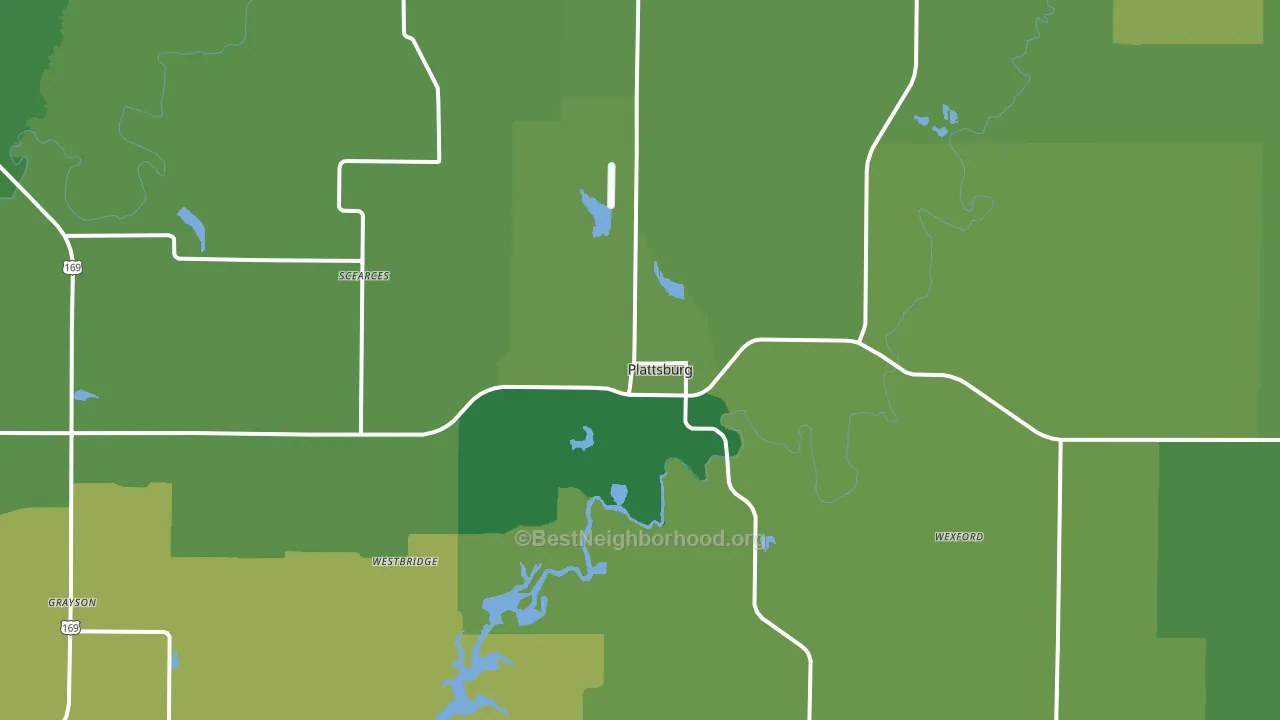 Plattsburg, MO block-group voter-turnout map