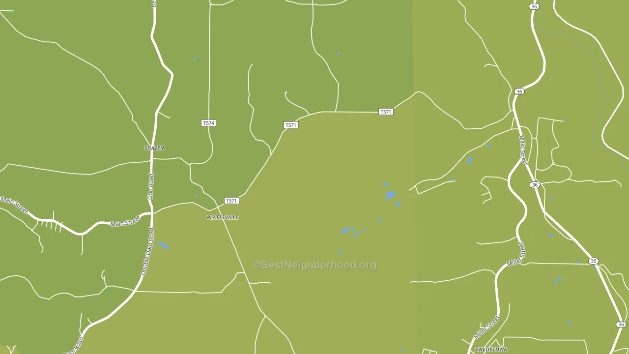 Plattsville, PA block-group voter-turnout map