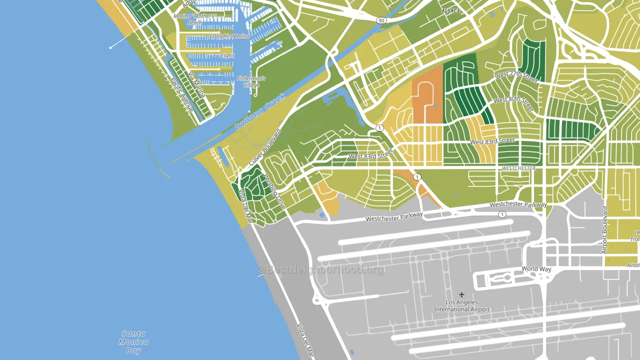 Playa del Ray, Playa Del Rey, CA block-group voter-turnout map