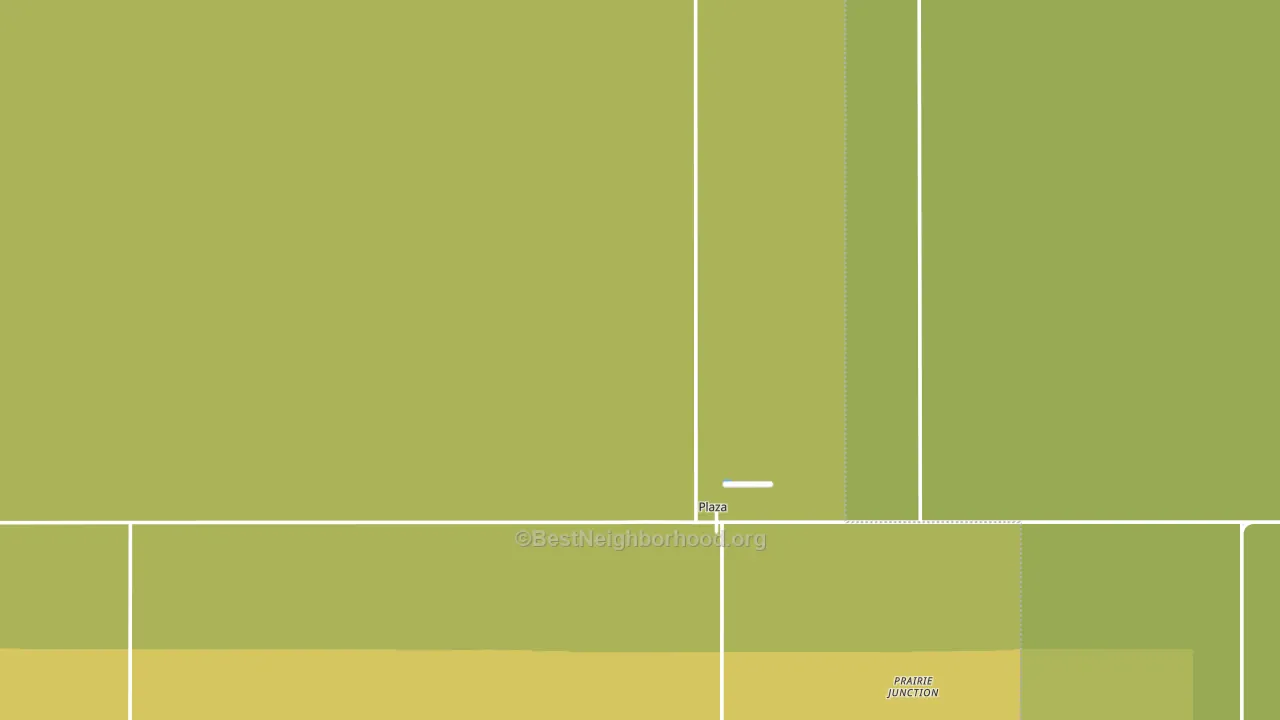 Plaza, ND block-group voter-turnout map