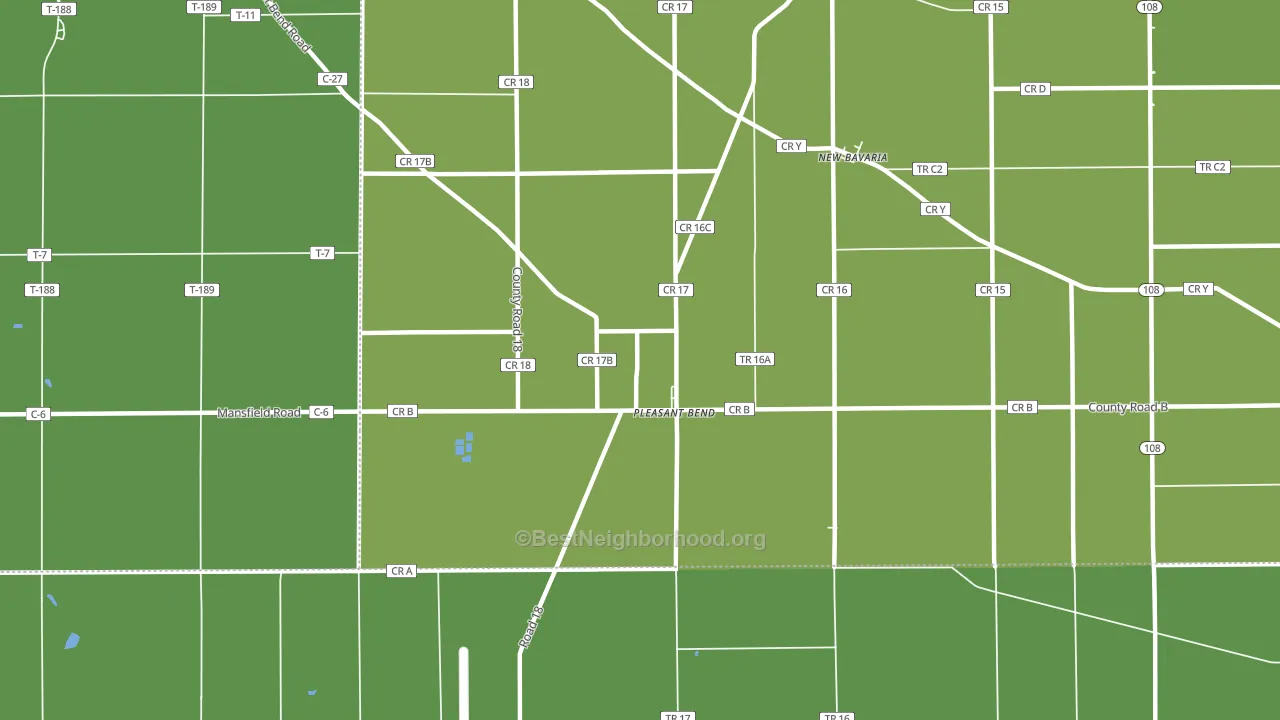 Pleasant Bend, OH block-group voter-turnout map