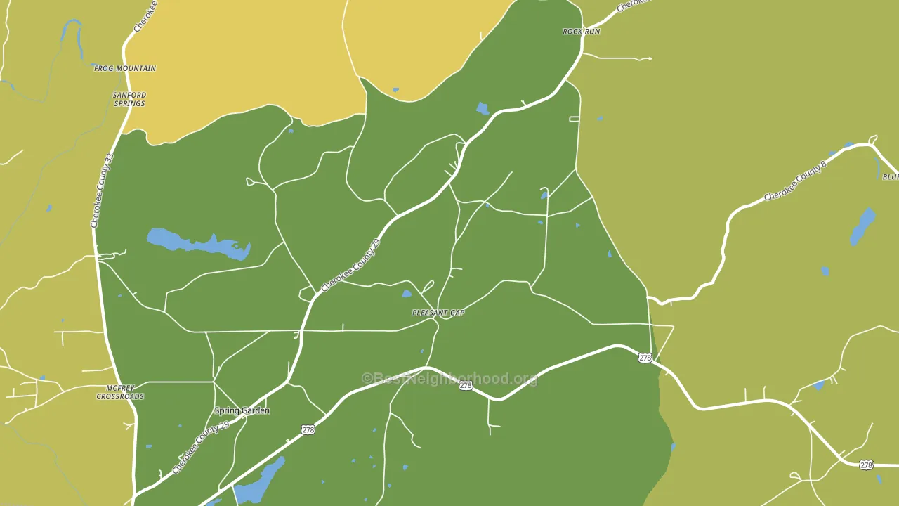 Pleasant Gap, AL block-group voter-turnout map